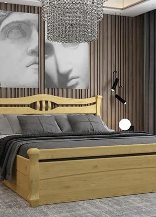 Дерев'яна двоспальна ліжко "даллас" із підіймальним механізмом 160х200