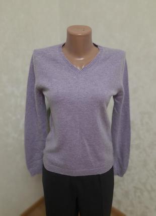 Новый свитер пуловер лавандовый цвет шерсть кашемир1 фото