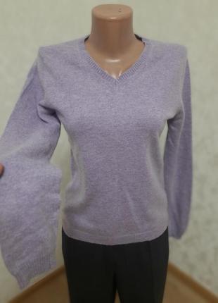 Новый свитер пуловер лавандовый цвет шерсть кашемир3 фото