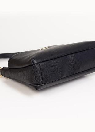 Женская кожаная сумка karya 5071-45 через плечо черная9 фото