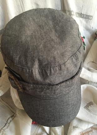 Супер кепка сірого кольору "elastafst",100%котон,54-57см.2 фото
