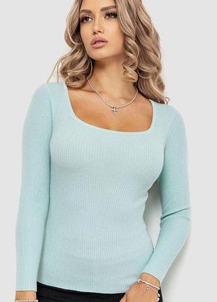 Кофта женская в рубчик, цвет светло-мятный