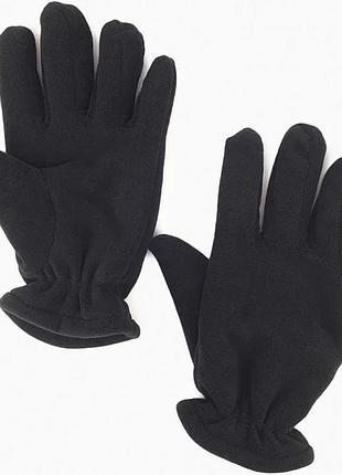 Рукавички флісові колір чорний  україна