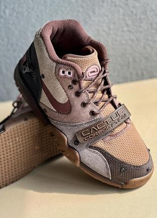 Кросівки nike air trainer 1 sp travis scott wheat найк трейнер тревіс скот