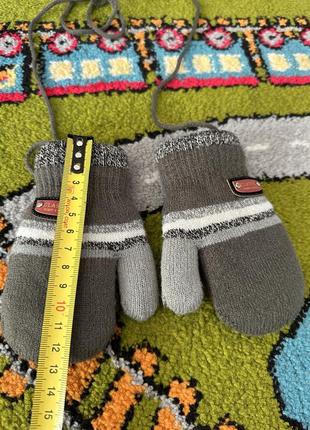 ❄️ зимові дуже теплі варежки рукавиці на хутрі та мотузці2 фото