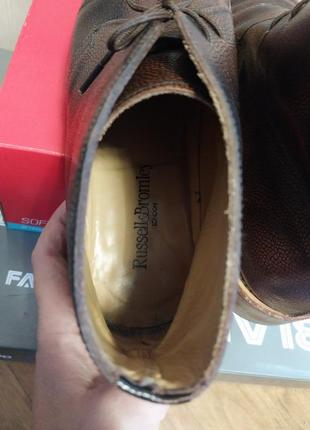 Високоякісні люксові стильні  повністю шкіряні брендові черевики russell&bromley5 фото