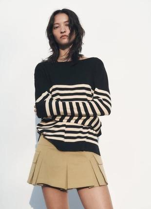 Свитер в полоску zara, p. l
