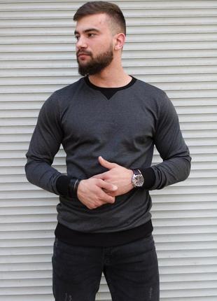 Чоловічий сірий світшот 2