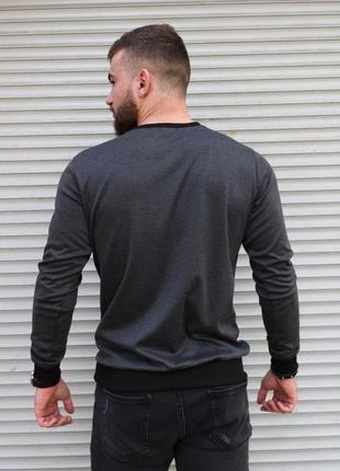 Чоловічий сірий світшот 7