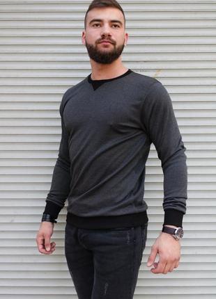 Чоловічий сірий світшот 5