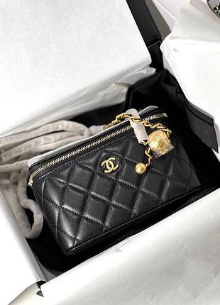 Сумка кейс женская кожаная черная брендовая люкс