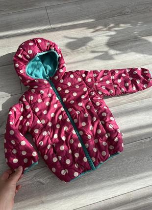 Куртка в горох для девчики курточка minnie mouse утепленная куртка для девчонки 2р куртка на флисе для девчики