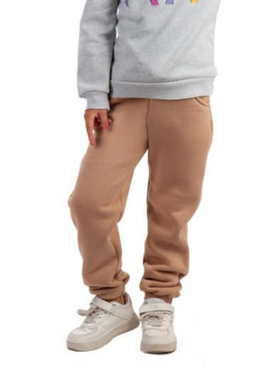9 кольорів 🌈 теплі штани на флісі, утеплені флісом спортивні брюки для дівчинки, тёплые штаны на флисе трехнитка8 фото