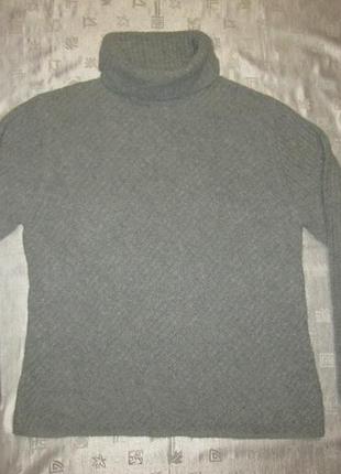 Preview теплый свитер под горло в рубчик шерсть, ангора