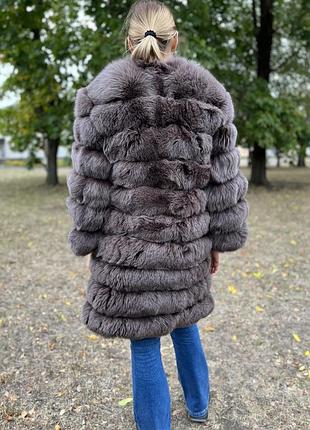 Шуба из натурального меха песца