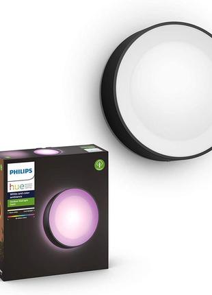 Світлодіодне зовнішнє освітлення philips hue daylo white & colour ambiance smart, для домашнього саду, патіо. [чорний] працює з al