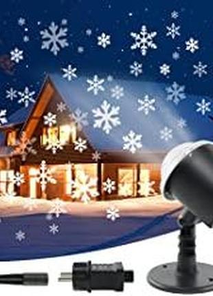 Світлодіодна лампа для проектора bellalight snowflake projector - обертовий проектор снігопаду ip65 водонепроникний різдвяний