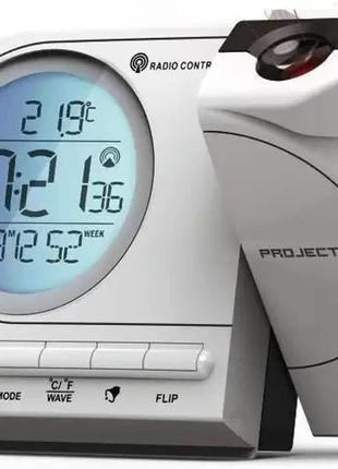 Радіокерований проектор-будильник hama "rcr 110" (бездротовий, з термометром, календарем, проекційним радіобудильником, автоматичн8 фото