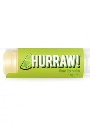Бальзам для губ hurraw! lime lip balm 4,8г