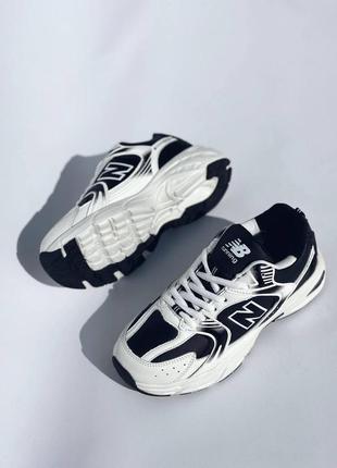 Утепленные кроссовки new balance 530 black &amp; white4 фото