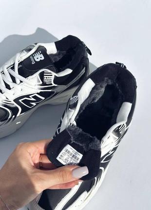 Утепленные кроссовки new balance 530 black &amp; white2 фото