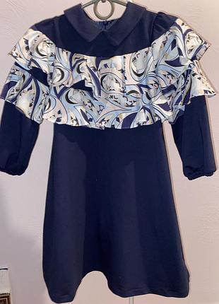 Испания платье сукэнка платье с рукавом на девочку платье на девчонку весна осень демисезон демисезон