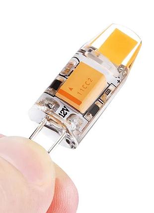 Світлодіодна лампа kindeep g4 cob, 1 вт (заміна галогенної лампи 10 вт), ac/dc 12 в,...