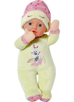 Baby born sleepy для немовлят - м'яка  лялька з вбудованим брязкалцем (уцінка)