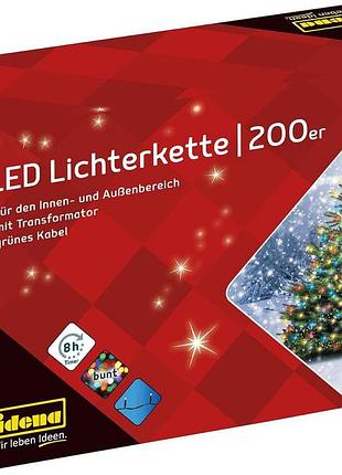 Idena - світлодіодні казкові вогники з 200 світлодіодами. гірлянди кольорові 27.9м1 фото