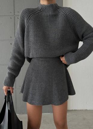 Костюм юбка+светер (антора)3 цвета4 фото