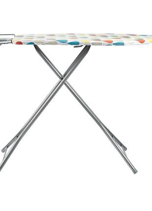 Гладильная доска amazon basics ironing board with h-shaped iron rest, large, 130 см x 52 см, серый, горошек