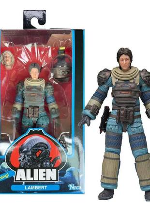 Neca aliens 7" scale series 11 фигурка ламберта (компрессионный костюм). предмет коллекционирования