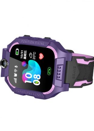 Дитячий смарт годинник-телефон smart baby watch aishi q19 violet з gps