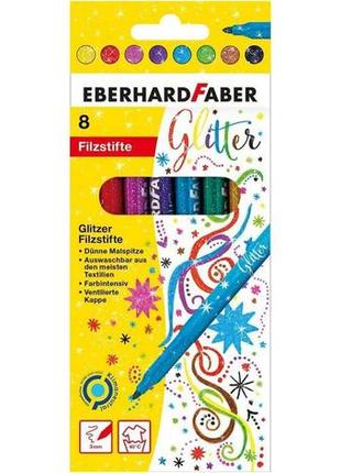 Eberhard faber - фломастеры с блестками, набор 8 шт.