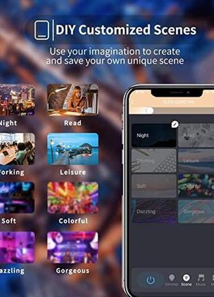 Розумна лампа wifi gu10, 4шт, точкові світлодіоди для синхронізації музики, rgbcw, регульована яскравість, теплий холодний білий,4 фото