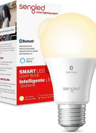 Sengled smart bulb, lampochka alexa, svetodiodnaya lampa s reguliruyemoy yarkost'yu bluetooth e27, rabotayet s amazon alexa (echo