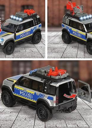 Полицейский автомобиль land rover defender majorette police5 фото