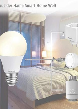 Лампа hama 176550 smart home wifi, белая, e27 [класс энергопотребления a+]