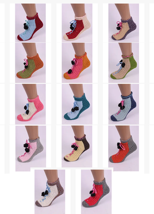 Вязанные женские домашние носки с тормозами в ассортименте 36-39