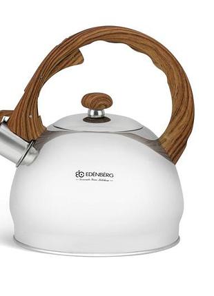 Чайник для плиты edenberg 2 л из нержавеющей стали со свистком (eb-1921)