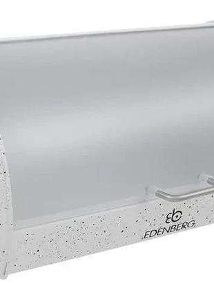 Хлебница мраморная edenberg 37,5 х 28 х 18,5 см белый мрамор (eb-104)