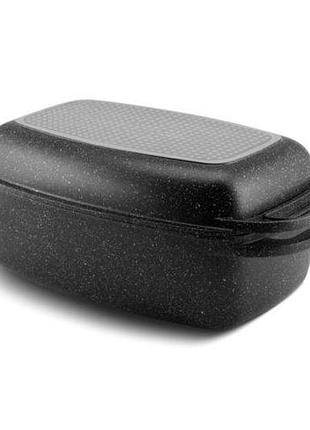 Гусятниця edenberg прямокутна з мармуровим покриттям 5.1 л  32x21x10.6 см (eb-4607)