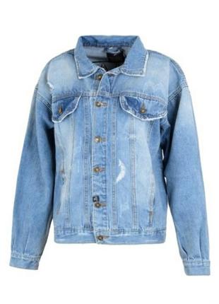 Стильна джинсова куртка піджак джинсовці з написом на спині модна