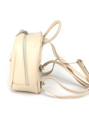 Женская мини сумка-рюкзак voila 935542 бежевая3 фото