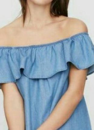 Блуза с воланом открытые плечи  quiz1 фото