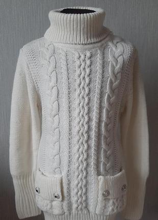 Классный вязаный гольф с карманами фирмы ccomajo