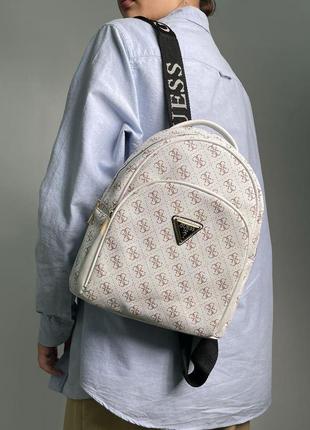 Стильна жіноча сумка рюкзак guess backpack white 22 х 28 х 13 см