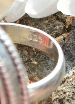 Восхитительное кольцо с великолепным кабошоном из  натурального родонита4 фото