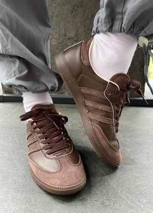 Кроссовки adidas samba chocolate7 фото