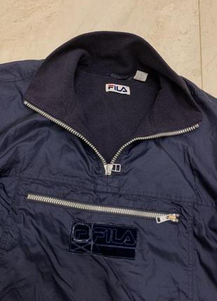 Куртка анорак fila синяя мужская винтажная4 фото